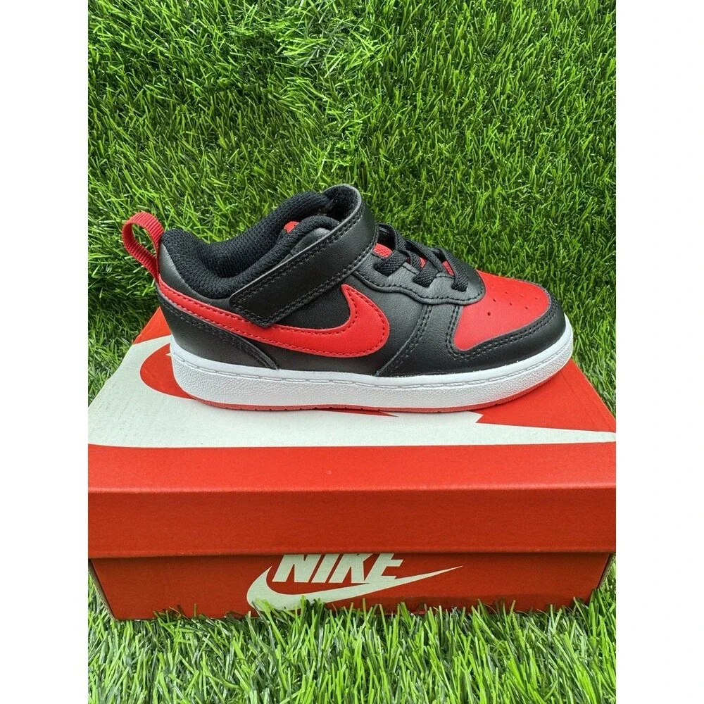 Nike Court Borough Toddler Sneaker Shoes Black/University Red Size 9 New - Picture 5 of 15